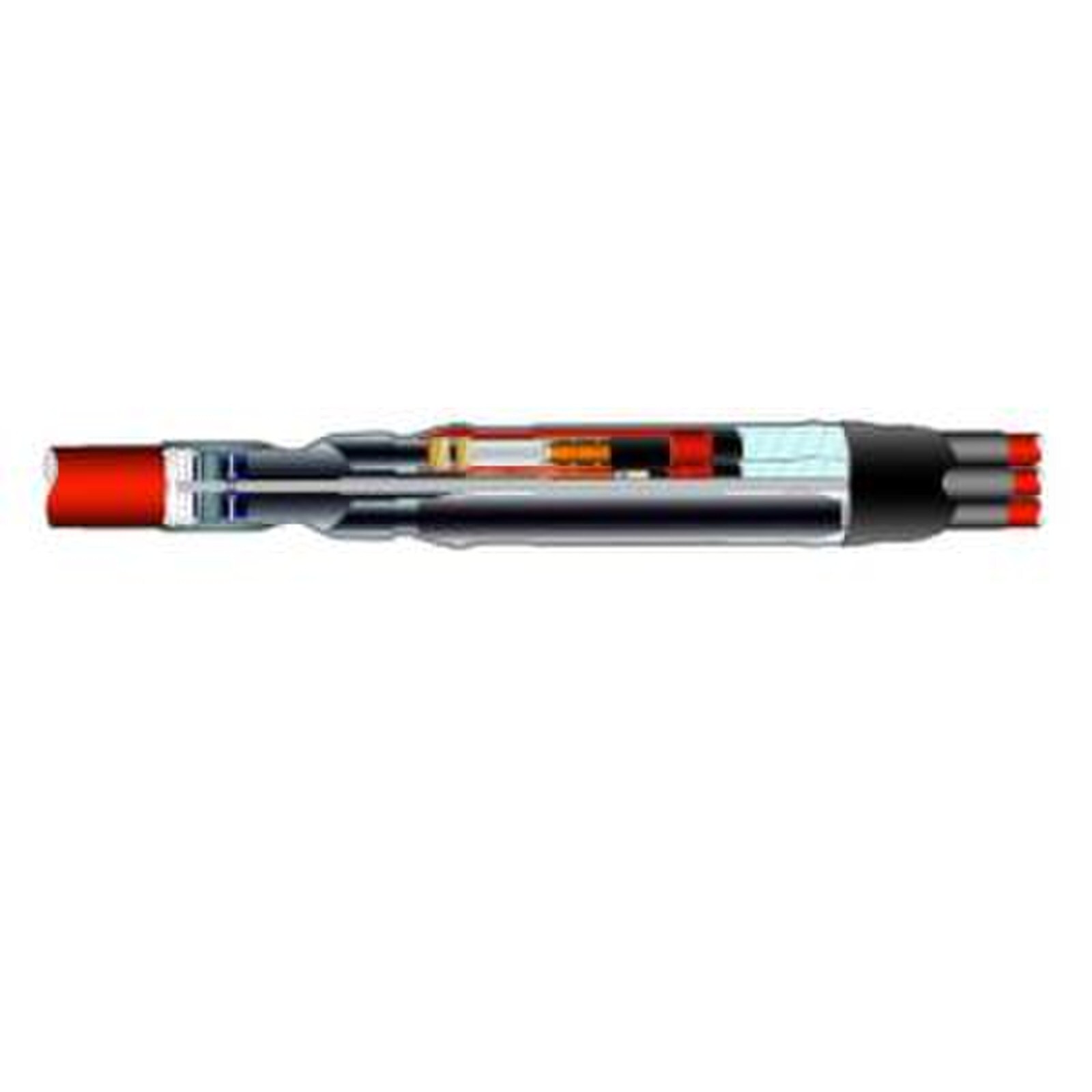 11kV 3 core to 3 x single core heatshrink straight joint, suits 11kV 95-240mm2 CWS XLPE ESS-999070